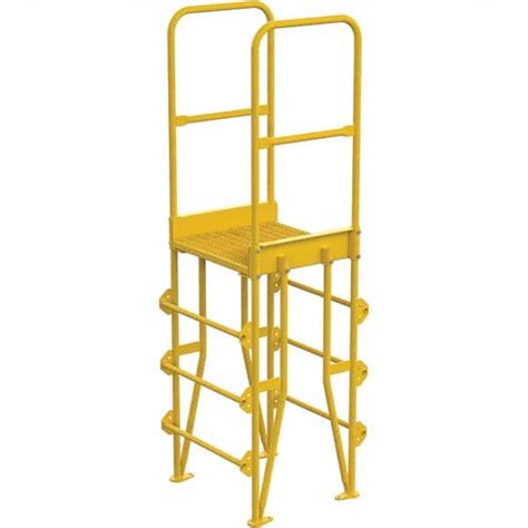 Vestil Steel Crossover Vertical Rolling Ladder Platform Step