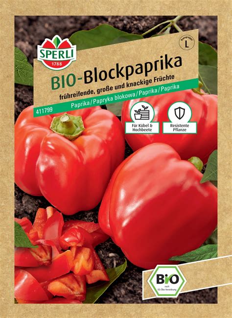 Sperli Bio Blockpaprika F1 Hybride Kaufen Bei Obi