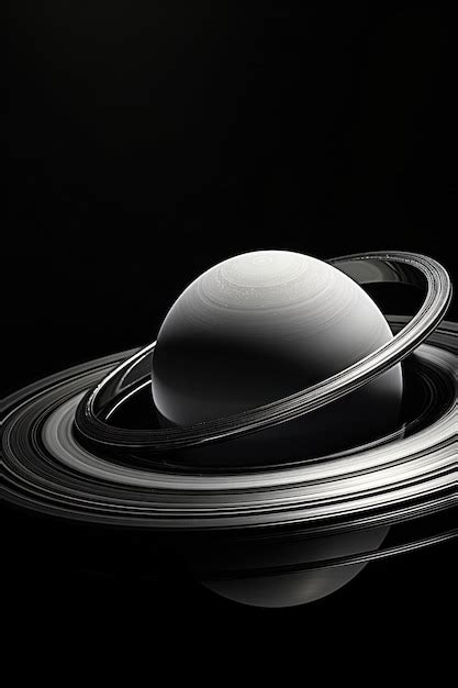 Premium AI Image | showcases the stunning rings of Saturn with their ...