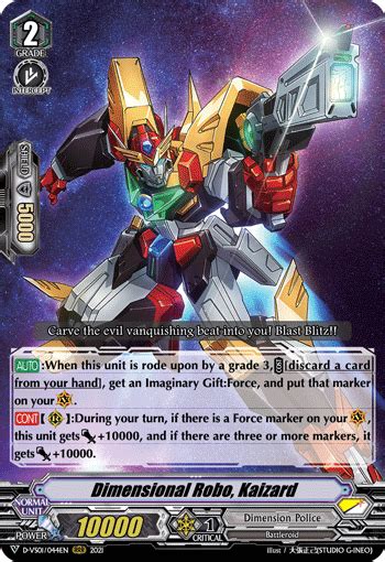 Dimensional Robo V Premium Deck Info And Tops VG Paradox