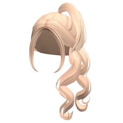 Long Curly High Pony Blonde Roblox