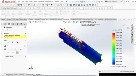 Stress Strain And Displacement Analysis With Solidworks Youtube