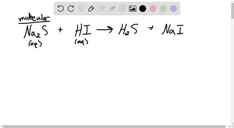 Solved Write A Net Ionic Equation For The Reaction That Occurs When Sodium Sulfide And Excess