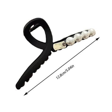 Fashion Elegant Imitation Pearl Rhinestone Hair Claw Retro Shark Clips