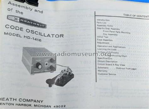 Code Oscillator HD 1416 Amateur D Heathkit Brand Heath Co Benton