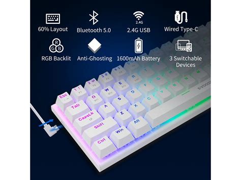 E Yooso Z Wireless Gaming Keyboard With Blue Switches And Solid