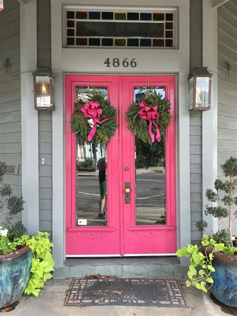 Historic Pink Doors Magazine Street New Orleans Pink Door Front Door