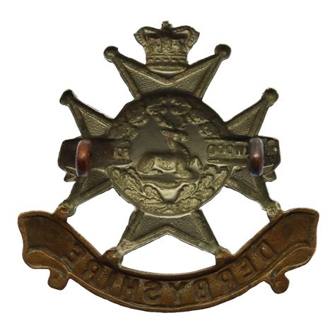 Victorian Derbyshire Regiment Sherwood Foresters Cap Badge