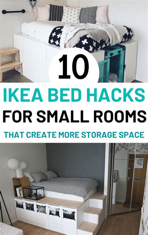 10 Ikea Bed Hacks For Small Rooms Create More Storage Space Small