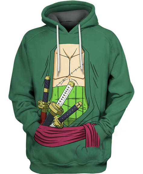 Zoro Chest Scar Hoodie 3D - Animetrium