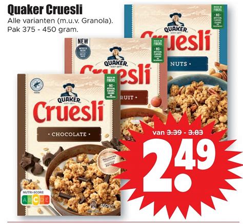 Quaker Cruesli Gram Aanbieding Bij Dirk