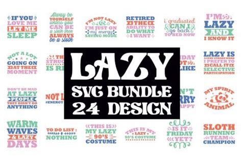 Lazy Svg Bundle Graphic By Journey With Craft · Creative Fabrica