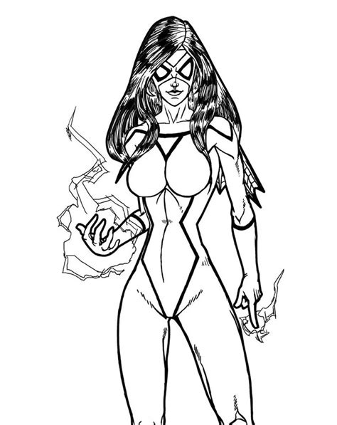 Spider Woman Coloring Pages Samishtilowrie