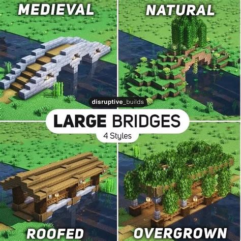 Minecraft Builds Tutorials On Instagram Large Bridges By