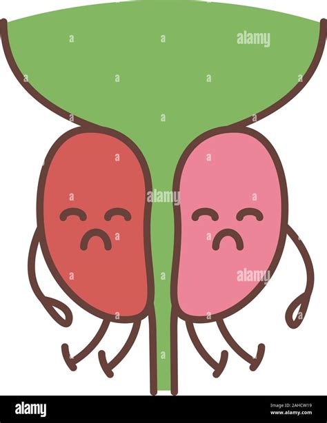 Smiling Human Internal Organs Characters Color Icons Set Happy Tongue