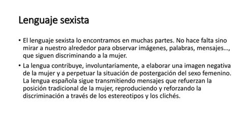 Lenguaje Incluyente Y No Sexista Ppt