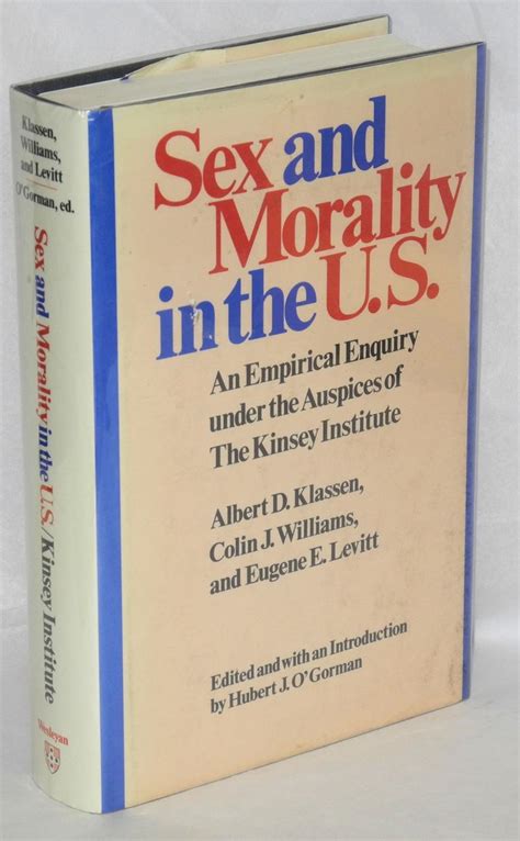 Sex And Morality In The U S An Empirical Enquiry Under The Auspices