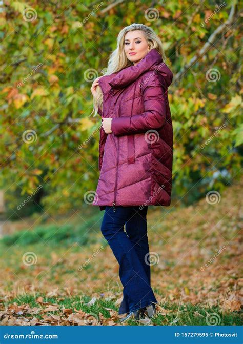 Puffer Fashion Concept Professional Stylist Advice Girl Fashionable