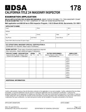 Dsa Masonry Inspector Fill And Sign Printable Template Online