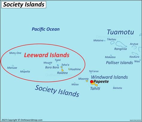 Leeward Islands Map Society Islands French Polynesia Detailed Maps