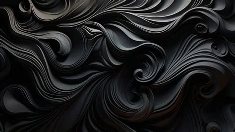 Abstract monochromatic black waves wallpaper Ultra HD 4K background for ...