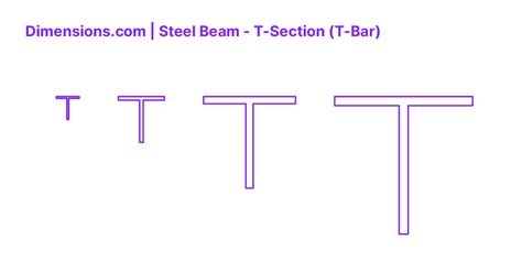 Steel Beam T Section T Bar Dimensions Drawings