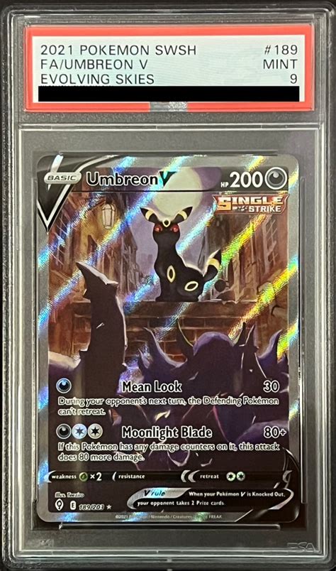 Umbreon V Evolving Skies Psa Aa Alternate Art Hobbies Toys