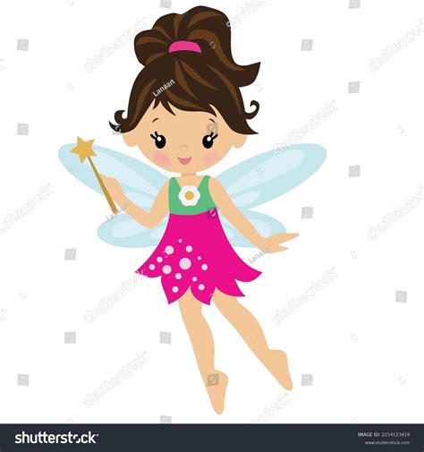 Pretty Garden Fairy Vector Cartoon Illustration Stock Vector Royalty