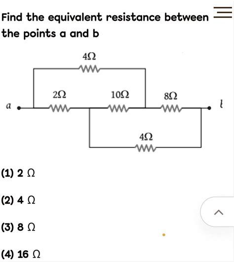 Solved Find Equivalent Resistance Between A And B