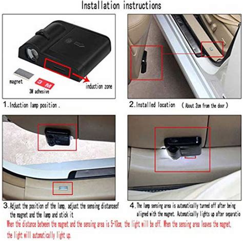 Getuscart 2pcs Car Door Lights Logo Projector Fit Gmcwireless Car Door Paste Projector Logo