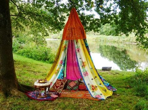 Saree Canopy Boho Hanging Tent Indian Bed Canopy Bohemian Wedding