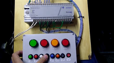 Tablero De Practica Plc Allen Bradley Micrologix L Bwa Youtube