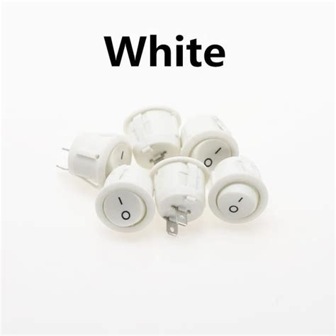 White Mini Interrupteurs Bascule Ronds De Mm De Diam Tre Pi Ces