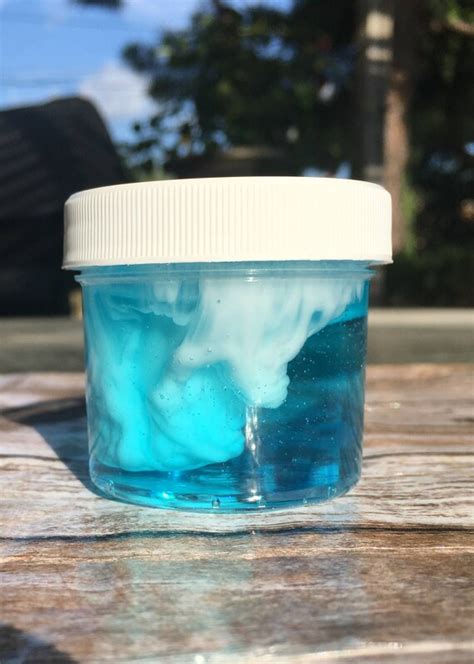 Blue Avalanche Slime 2 oz. Clear Slime Instagram Slime Blue