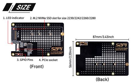 Amazon GeeekPi N07 PCIe M 2 M Key NVMe SSD PCIe Peripheral Bottom