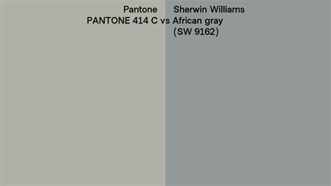 Pantone 414 C Vs Sherwin Williams African Gray SW 9162 Side By Side