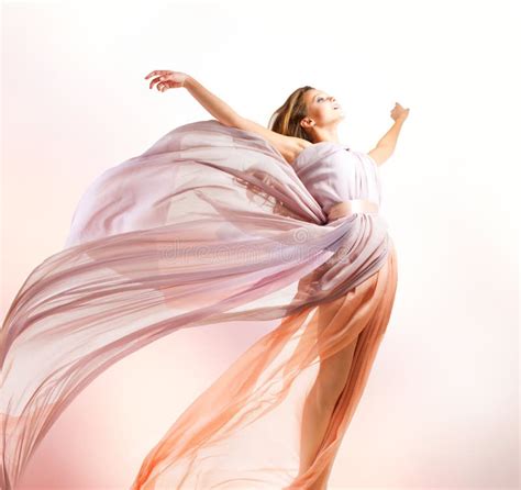 Beautiful Girl Flying Stock Image Image Of Fantasy Chiffon 26968877