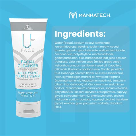 Mannatech Uth Limpiador Facial Limpiador Facial Suave Formulado Con