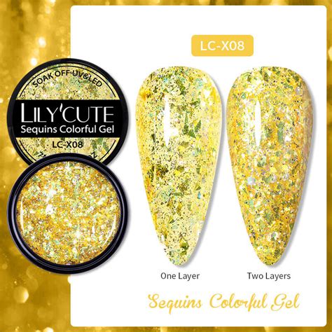 LILYCUTE 7ML Sequins Gel Nail Polish UV LED Magnetic Thread Gel Varnish