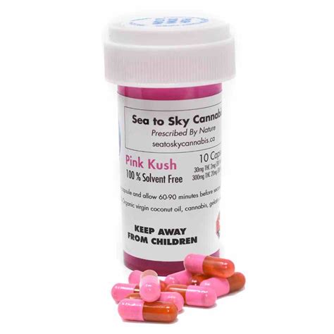 Sea to Sky Pink Kush THC Infused Cannabis Oil Capsules