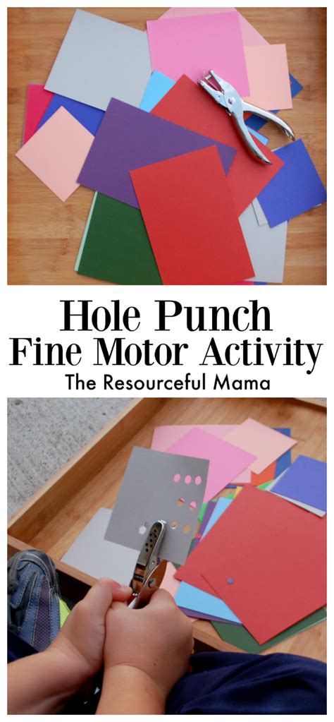 Hole Punch Fine Motor Activity The Resourceful Mama