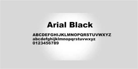 the font and numbers for arial black are shown in this image, with an ...