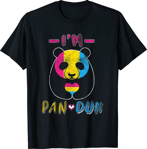 Lgbt Gay Pride I39m Pan Duh Panda Pansexual T Shirt Men Buy T Shirt