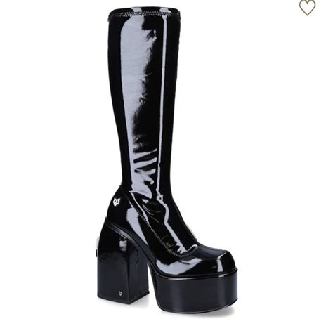 Naked Wolfe Shoes Black Patent Vegan Leather Boots Made By Naked Wolfe Size Or Poshmark