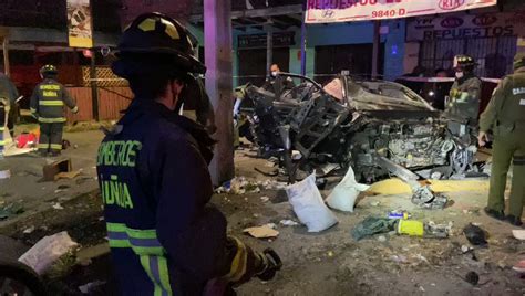 Cuerpo de Bomberos de Ñuñoa on Twitter Grave accidente esta madrugada