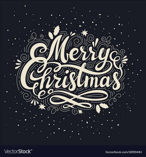 Vintage Merry Christmas Vector