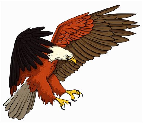 Premium Vector | Eagle icon hunting gesture cartoon sketch