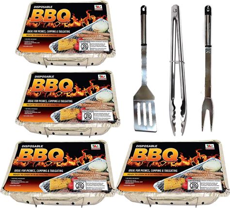 Amazon Disposable Grill Bbq Set Pk Aluminum Portable