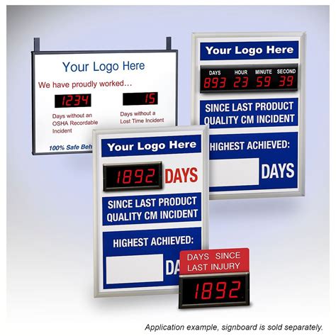 24 HR Digital Counter Display with Large 8" Digits - Day Counter