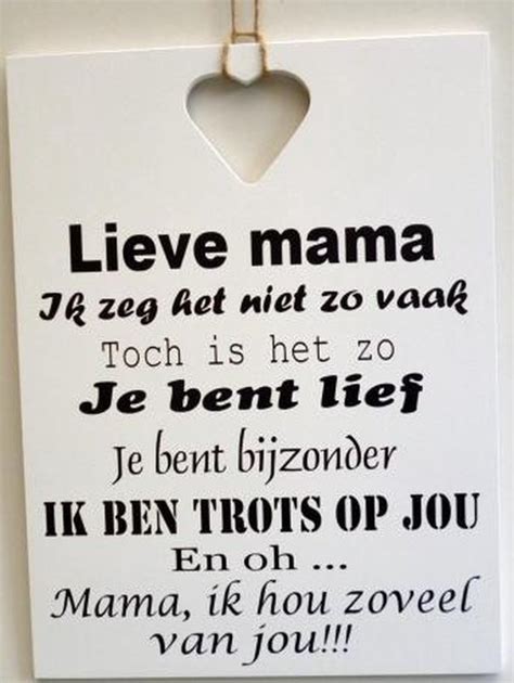 Tekstbord Lieve Mama Wit Bol